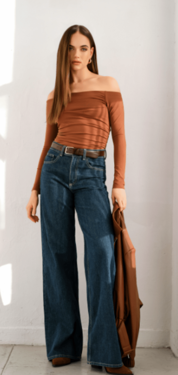 Toast Off Shoulder LS Top - Amor Lafayette