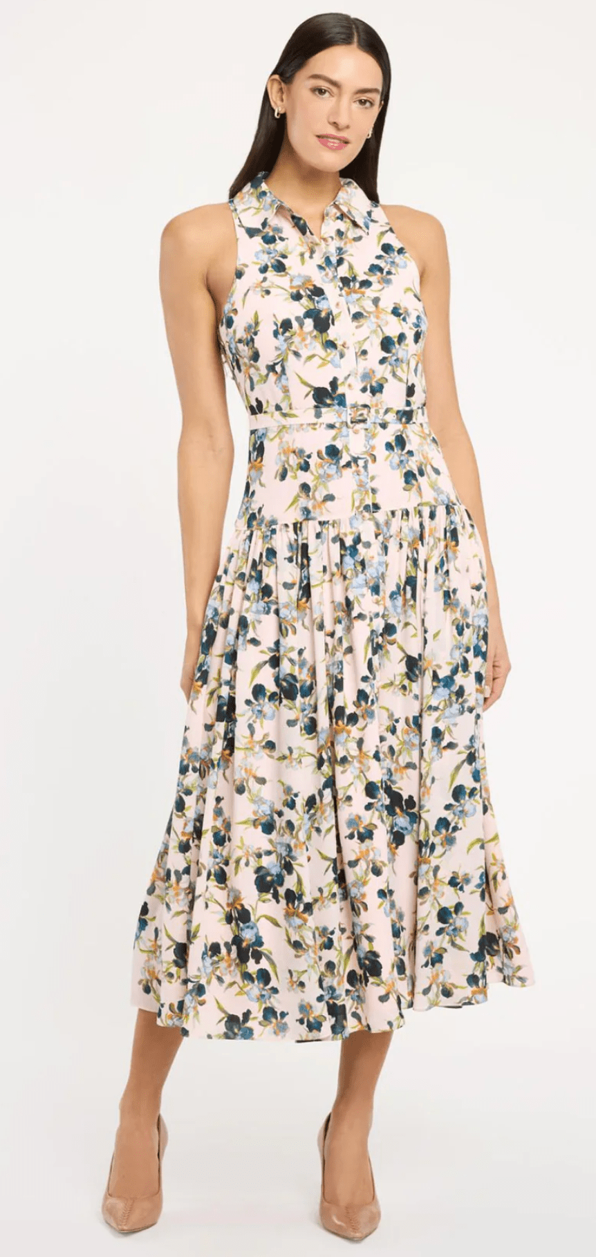 Trailing iris sarai dress In Rosy Cloud Multi - Amor Lafayette