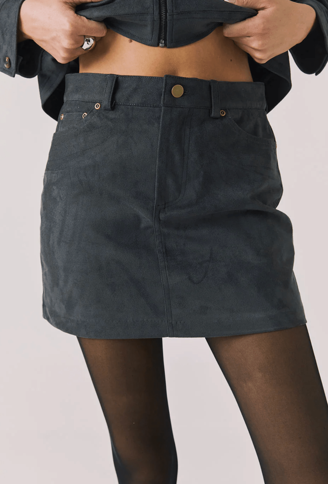 True Black Brooke Mini Skirt - Amor Lafayette