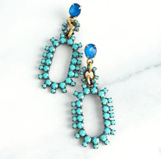Turquoise Rhiannon Earrings - Amor Lafayette
