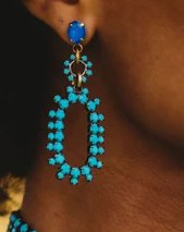 Turquoise Rhiannon Earrings - Amor Lafayette