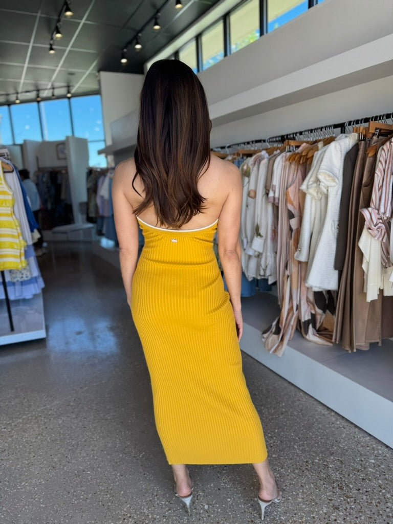 Tuscan Sun Allegra Tie Front Halter Midi Dress - Amor Lafayette