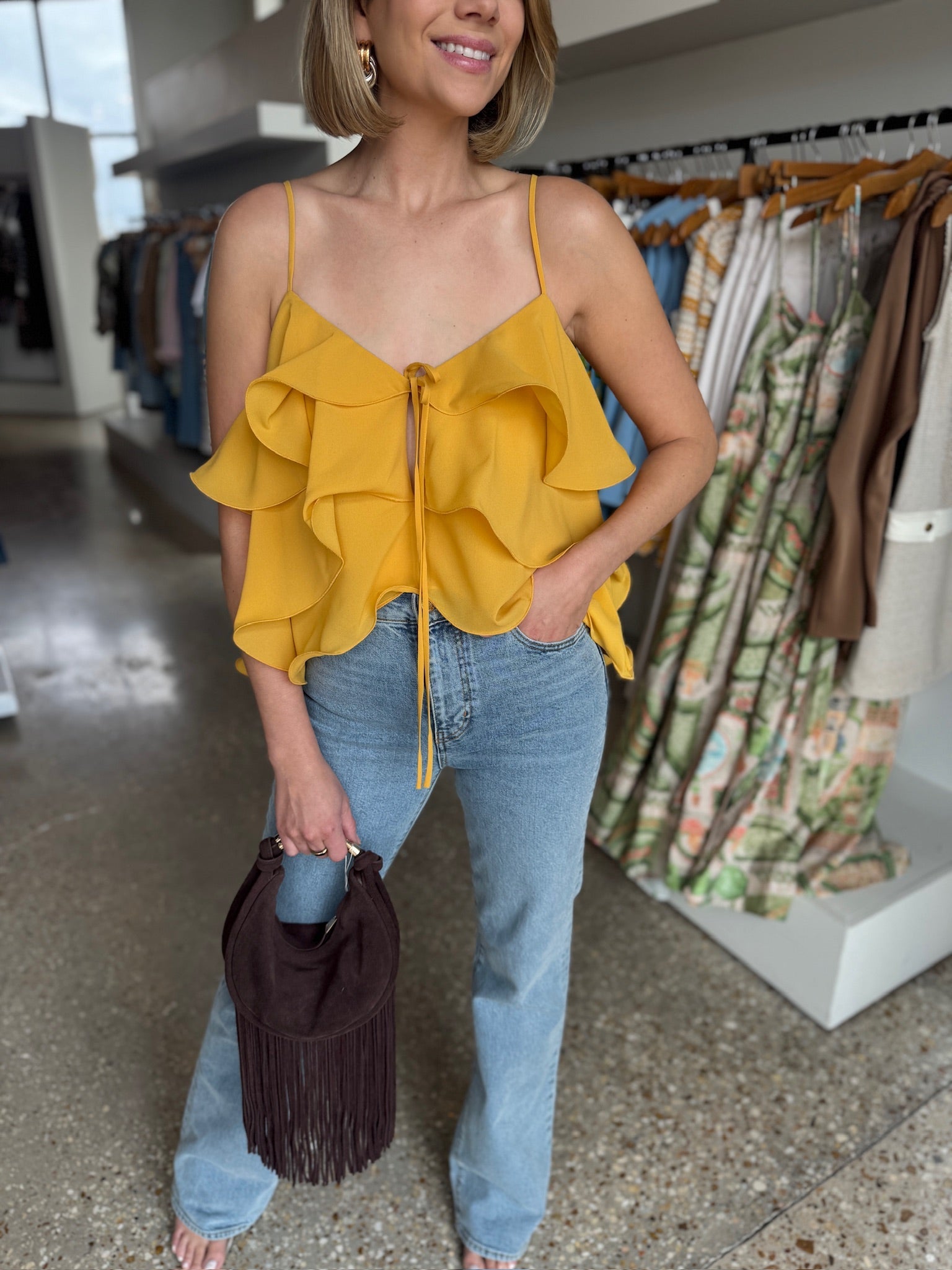 Tuscan Sun Danica Tiered Cami - Amor Lafayette