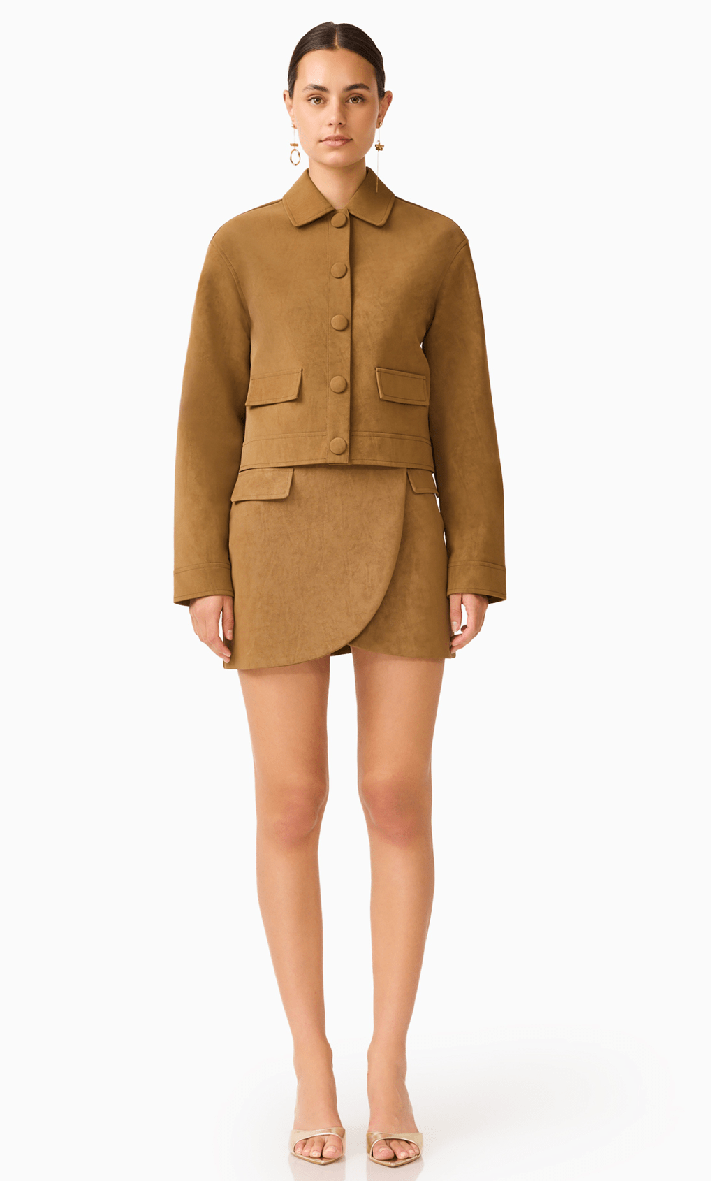Verdure Mini Skirt in Caramel - Amor Lafayette