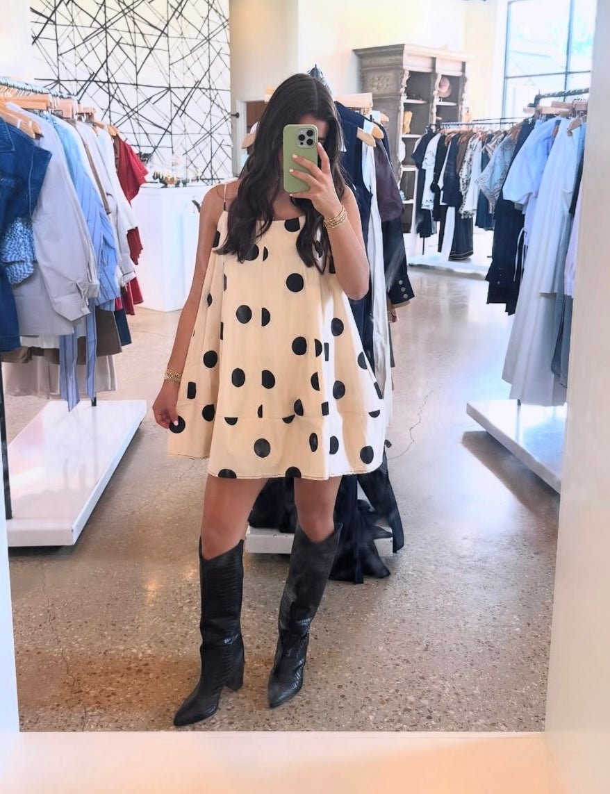 Voluminous Trapeze Stretch Mini Dress - Amor Lafayette