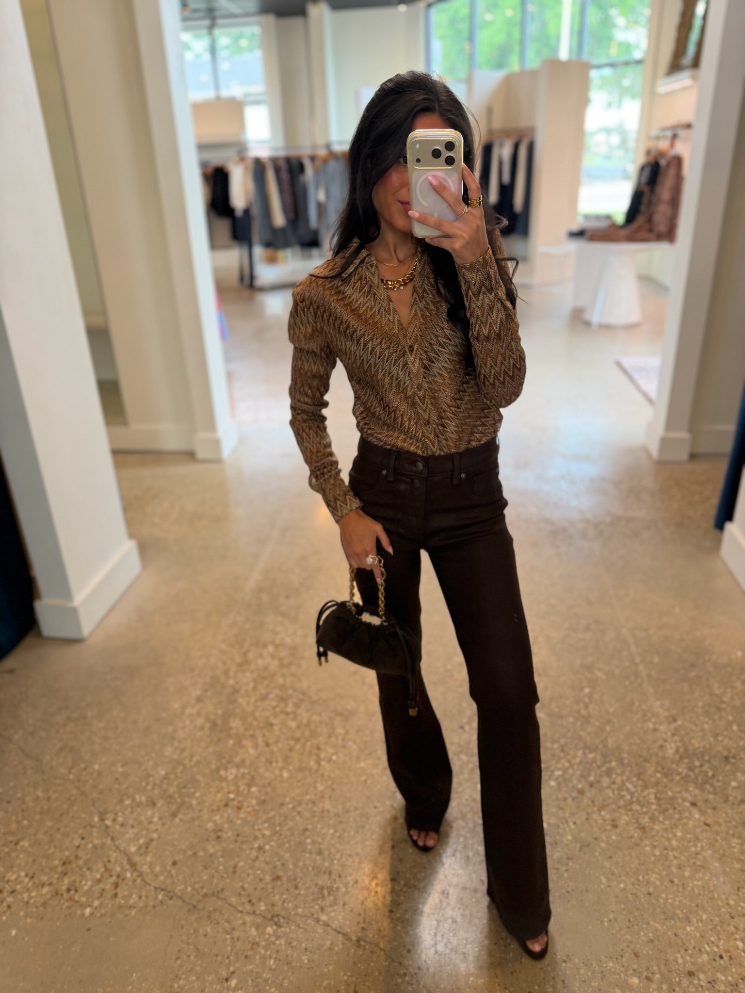 Walnut Logan coated Bootcut - Amor Lafayette