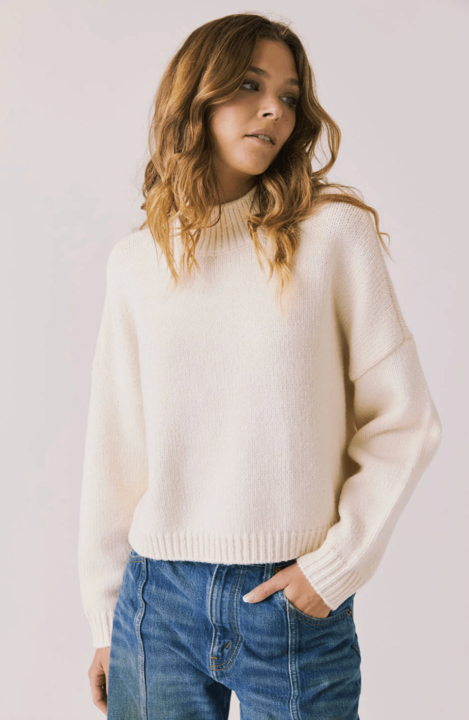 Warm White Frankie Pullover - Amor Lafayette