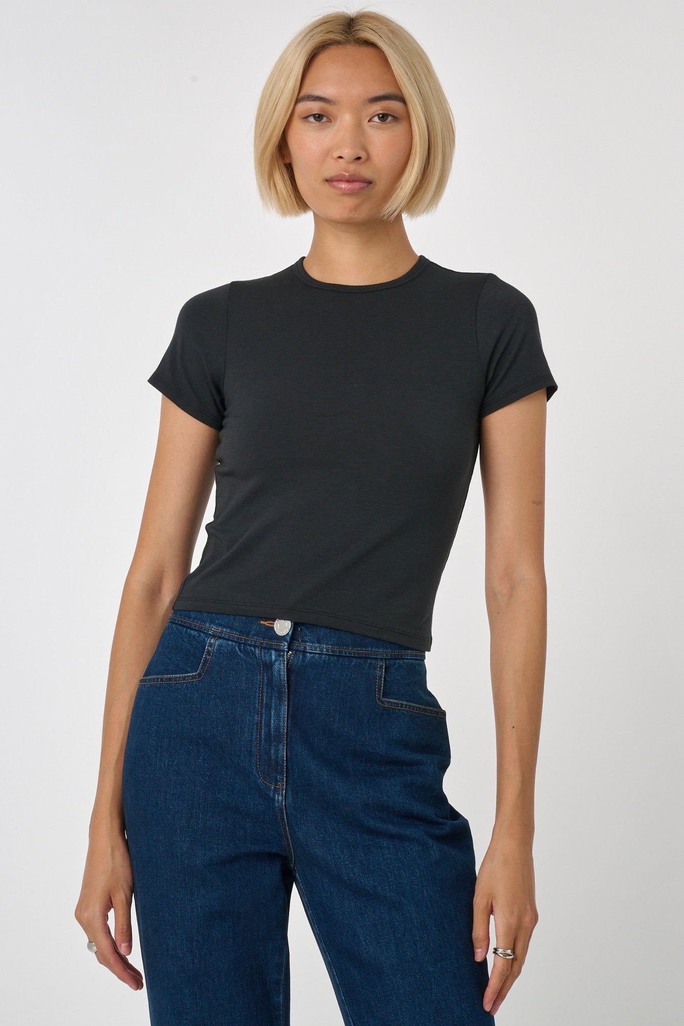 Washed jet LINDSEY BABY TEE - Amor Lafayette