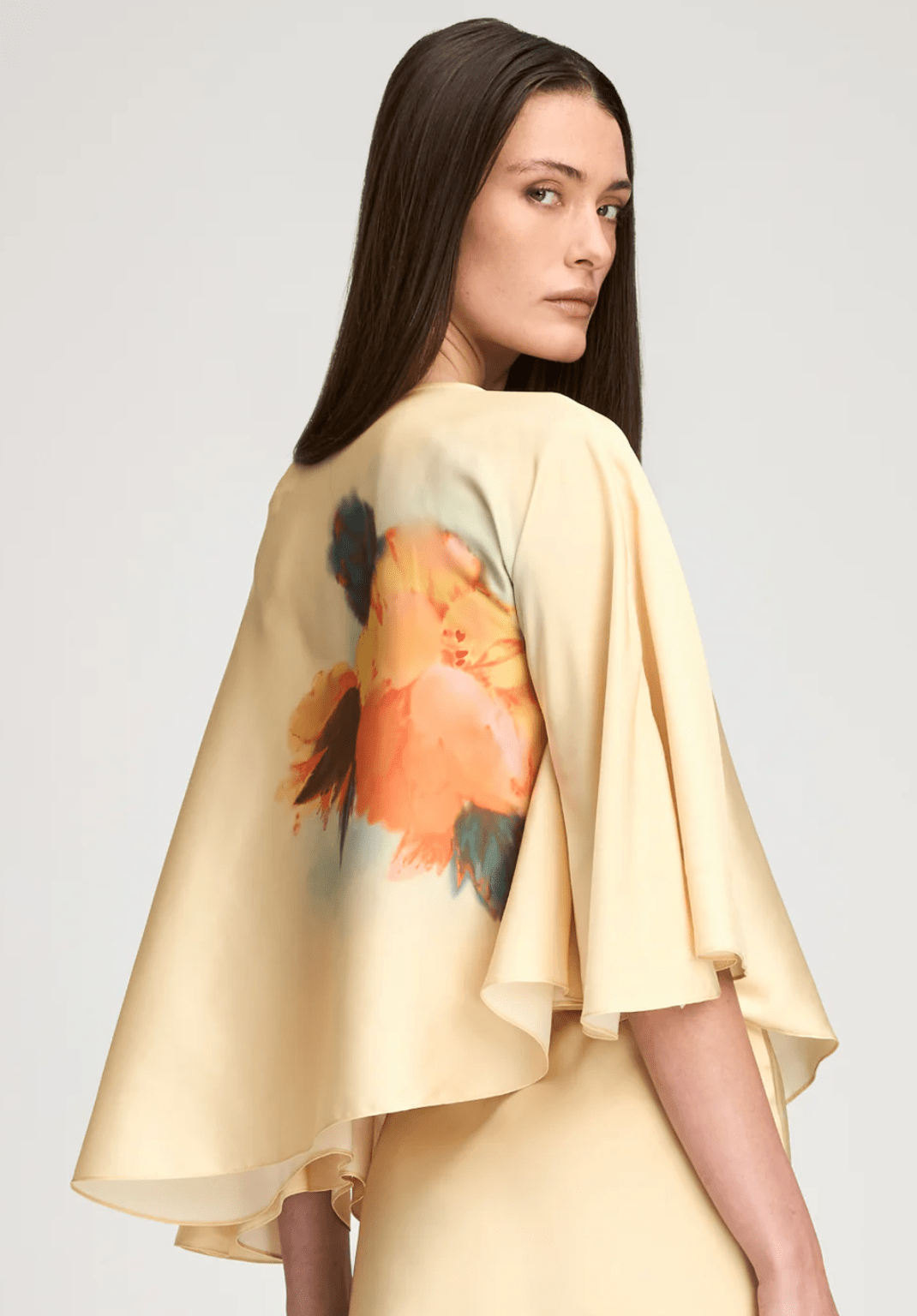 WATERCOLOR FLORAL CAROLE TOP - Amor Lafayette