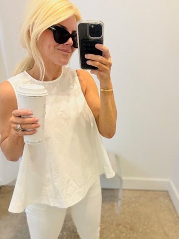 White Alfie Top - Amor Lafayette