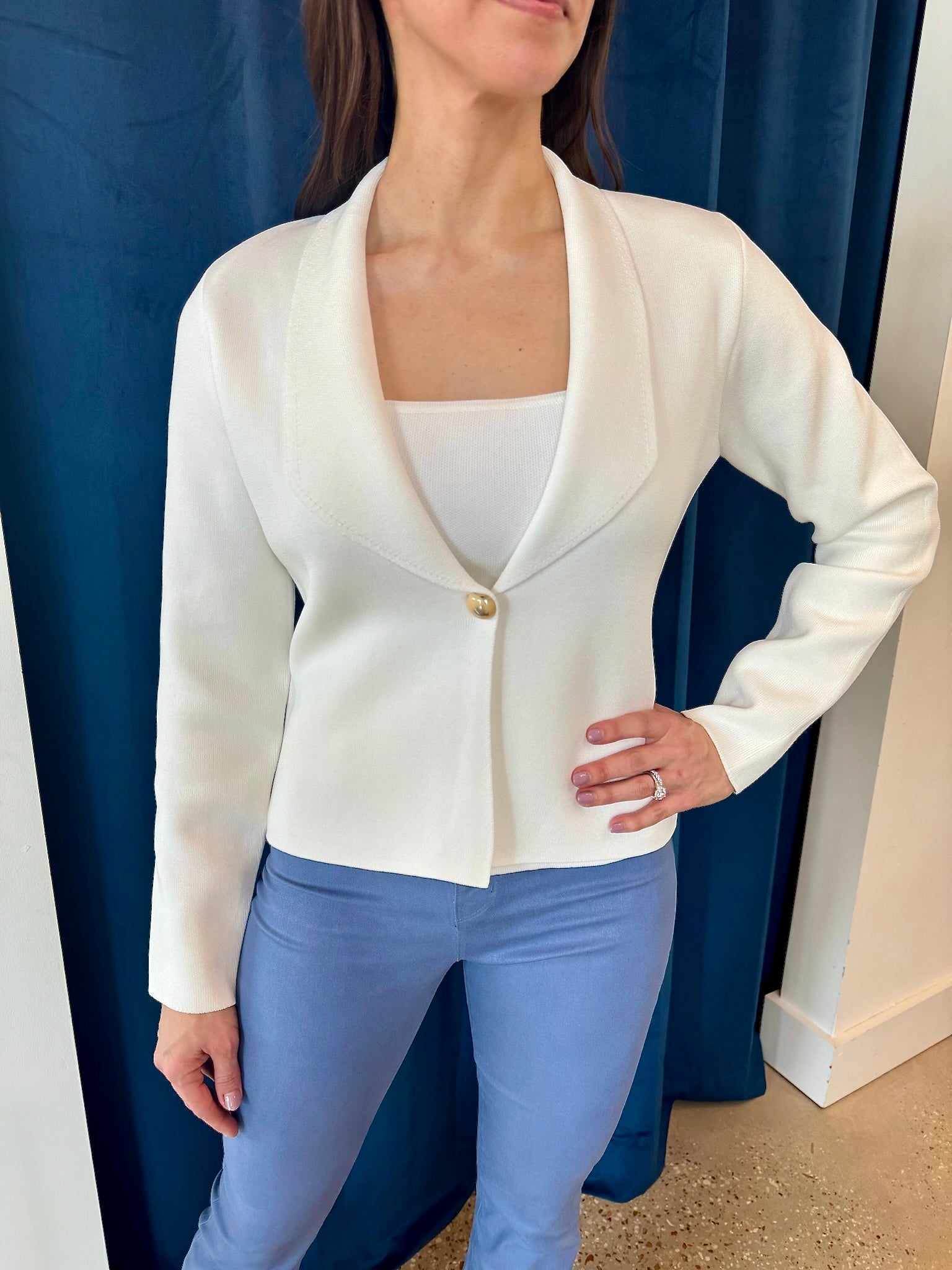 White Ariella Blazer - Amor Lafayette