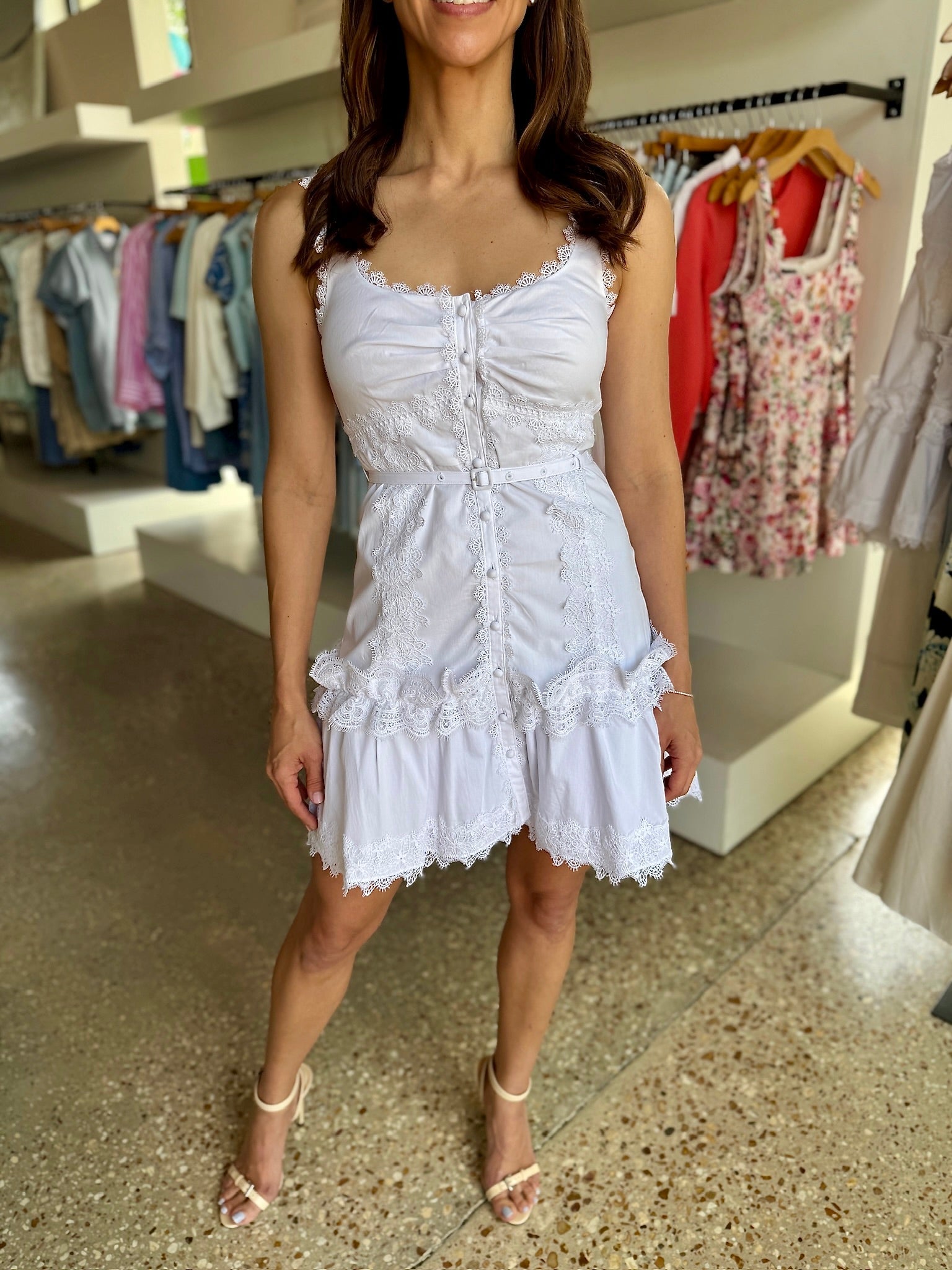 White Aziza Dress - Amor Lafayette