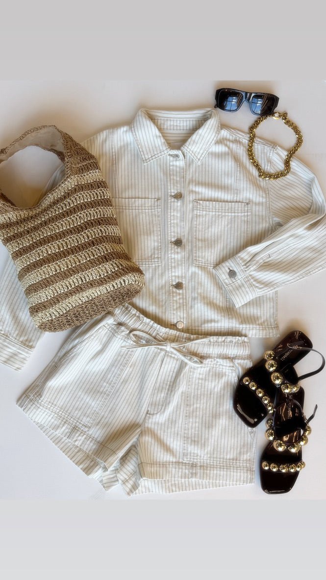 White Beige Caleb Jacket - Amor Lafayette