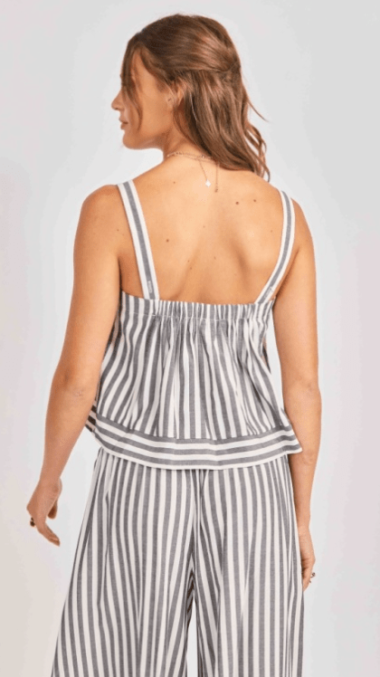 White Black Nomad Stripe Tank - Amor Lafayette