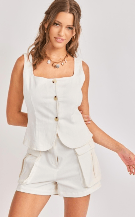 White Clear Eyes Vest - Amor Lafayette