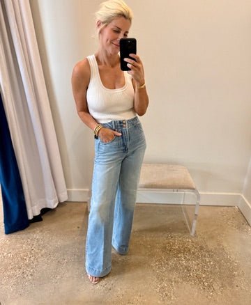 White Evie Crop Tee - Amor Lafayette