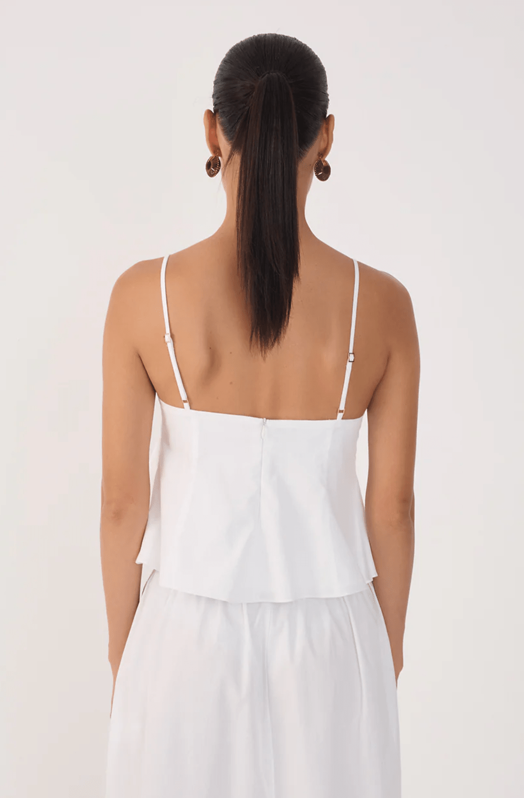 White Flutter Cami - Amor Lafayette