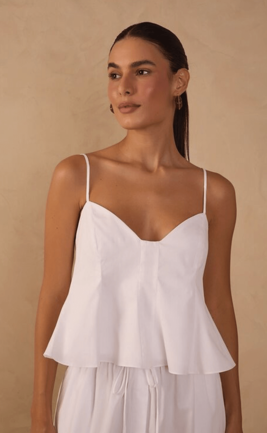 White Flutter Cami - Amor Lafayette