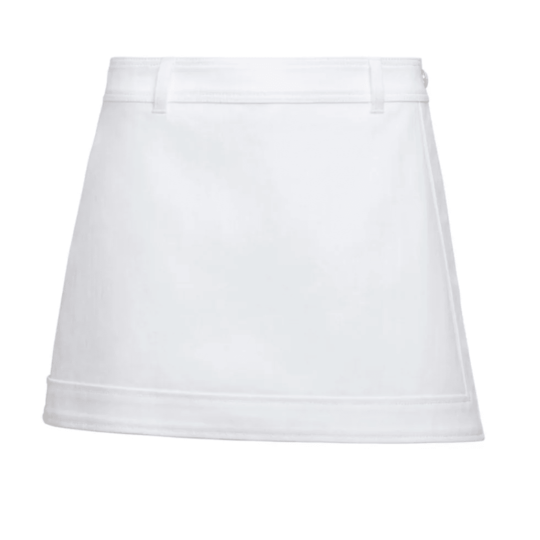 WHITE LARSA JEAN SKORT - Amor Lafayette
