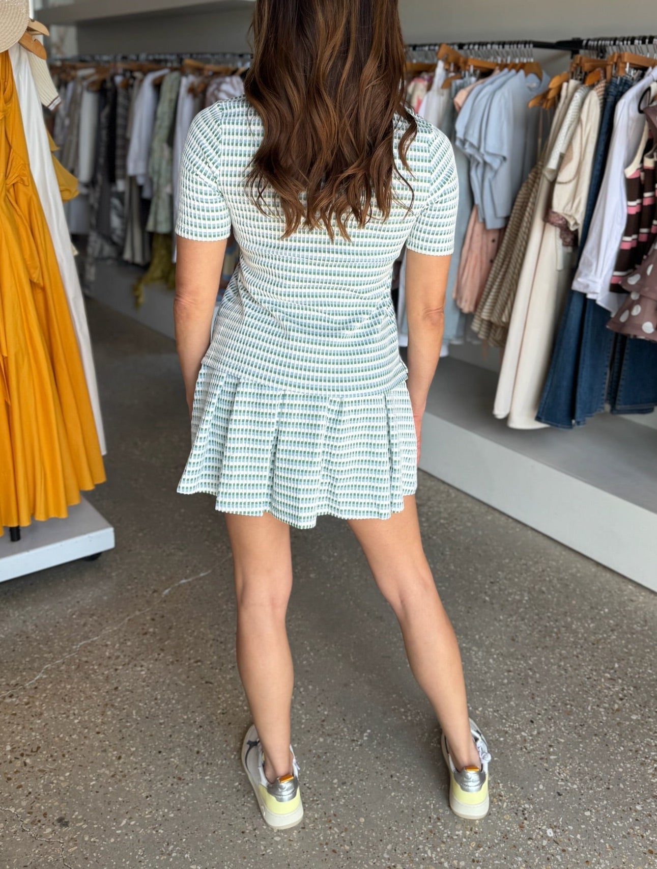 White Light Blue Multi Hyatt Skirt - Amor Lafayette