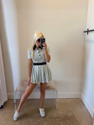 White Light Blue Multi Hyatt Skirt - Amor Lafayette