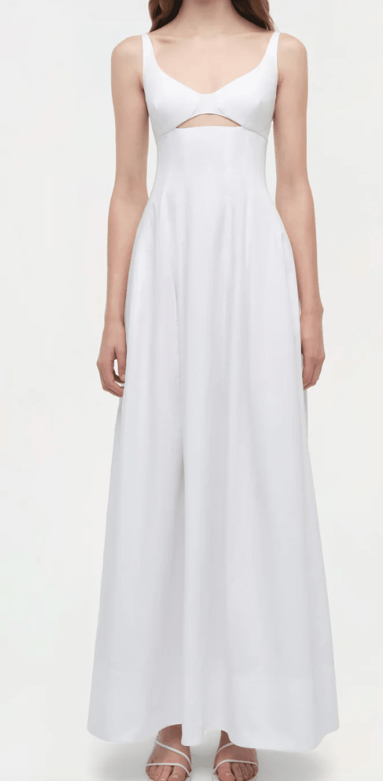 White Maddy Cotton Midi Dress - Amor Lafayette