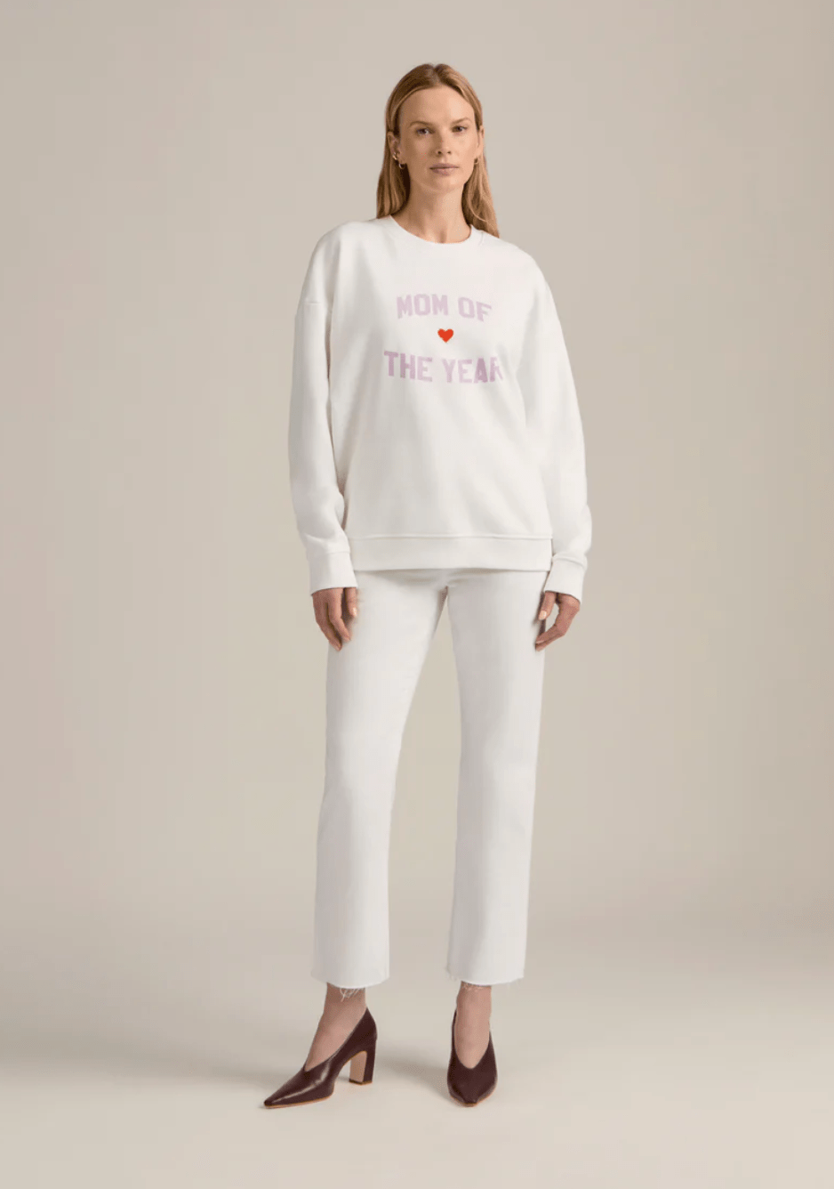 White Mom of the Year Sweatshirt - Amor Lafayette