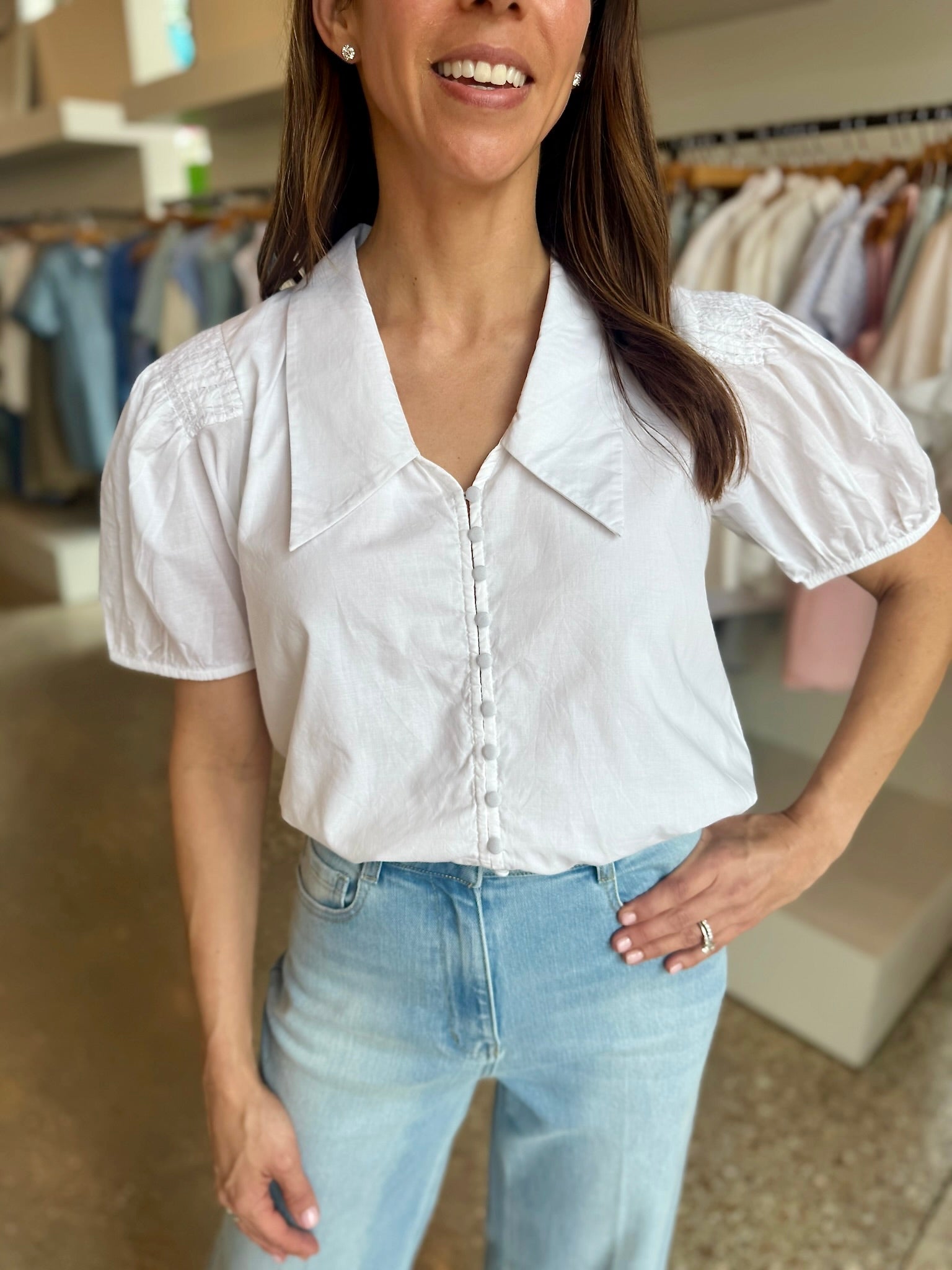White Nadia Top - Amor Lafayette