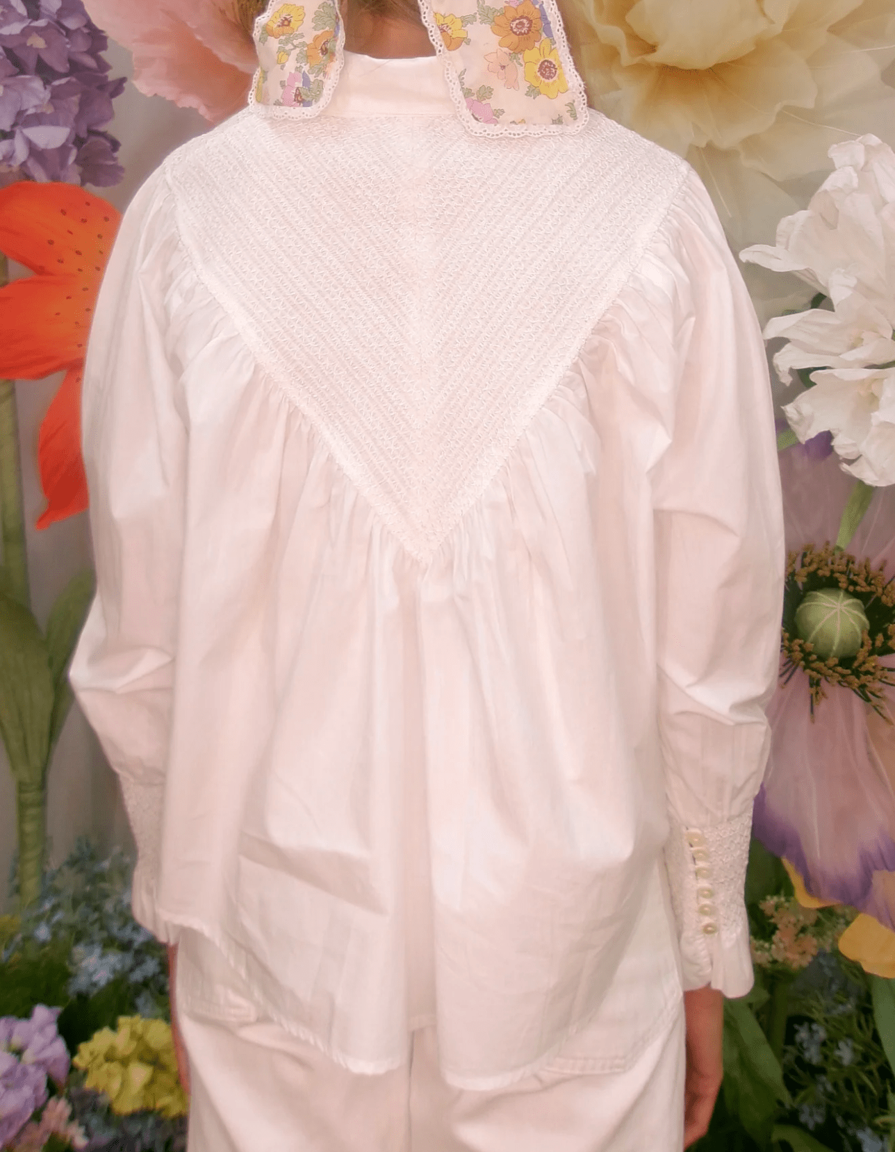 White Noemie Blouse - Amor Lafayette