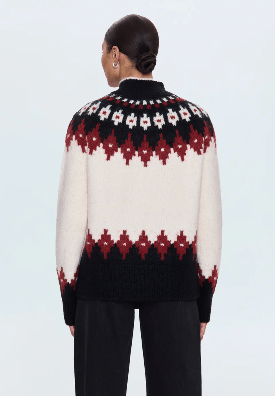 White Oxblood Astrid Sweater - Amor Lafayette