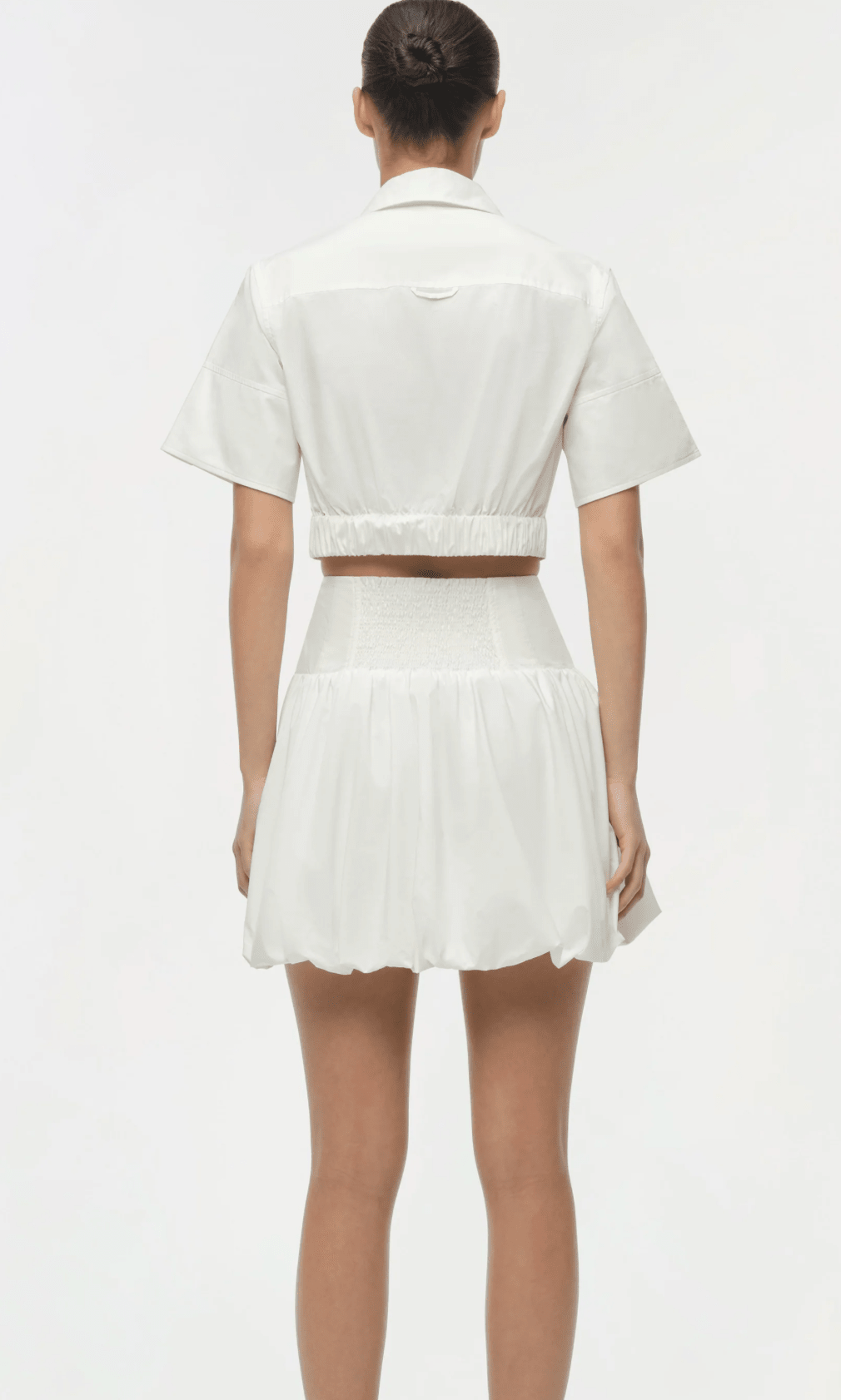 White Pippa Bubble Mini Skirt - Amor Lafayette