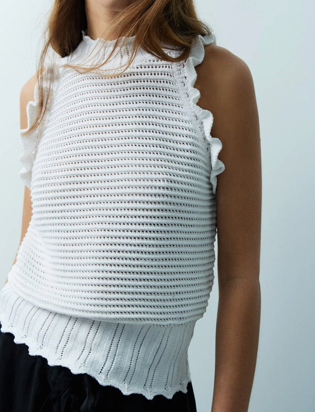 White Rana Knit Top - Amor Lafayette