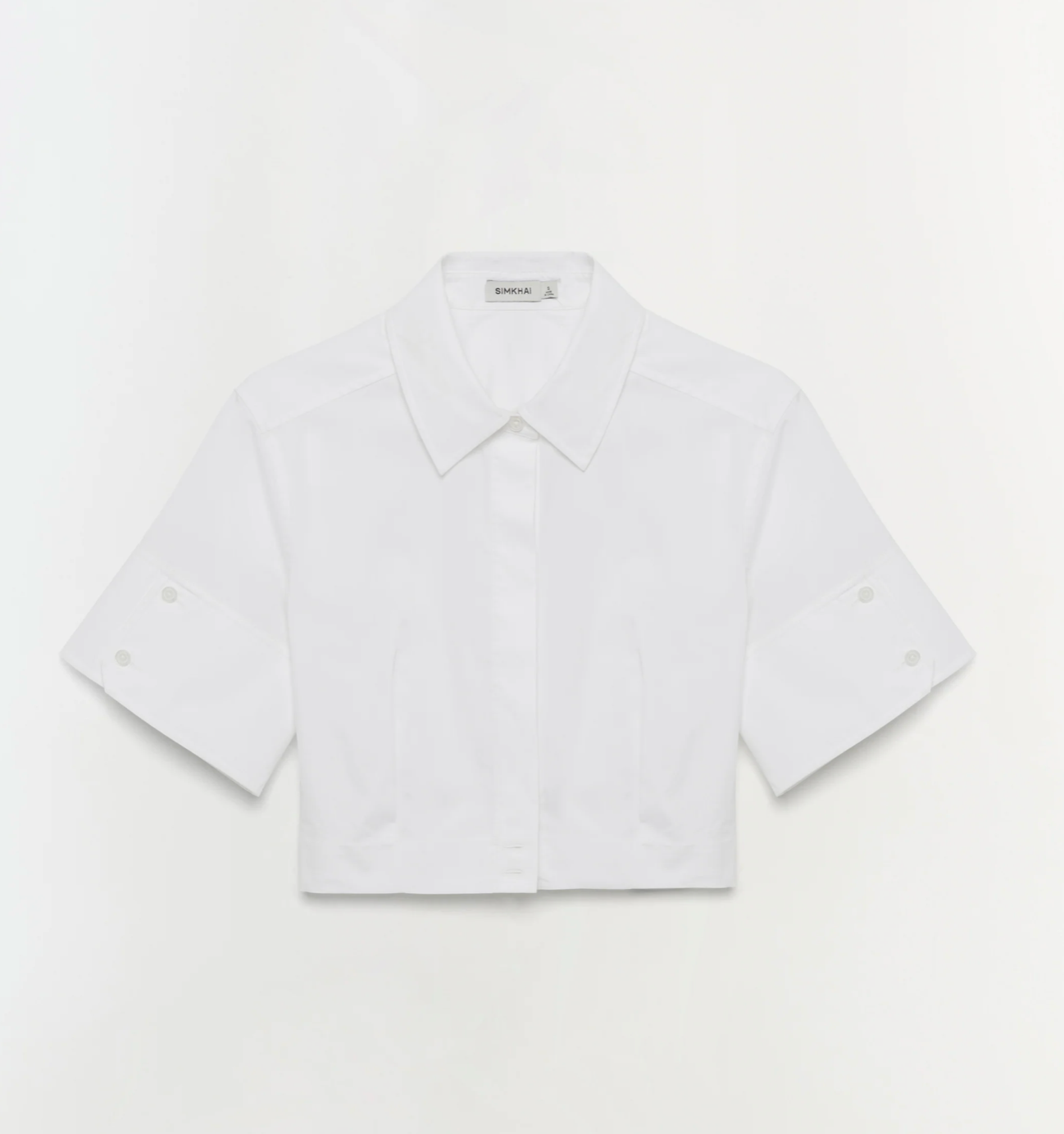 White Sabrina S/S Crop Top - Amor Lafayette