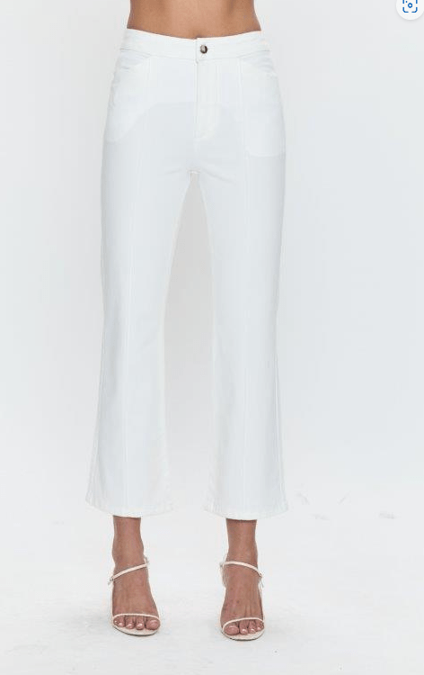 White Simone Kick Flare Pant - Amor Lafayette