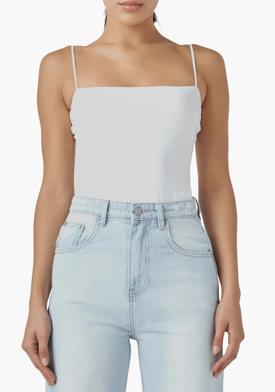 White Soft Cami Body Suit - Amor Lafayette