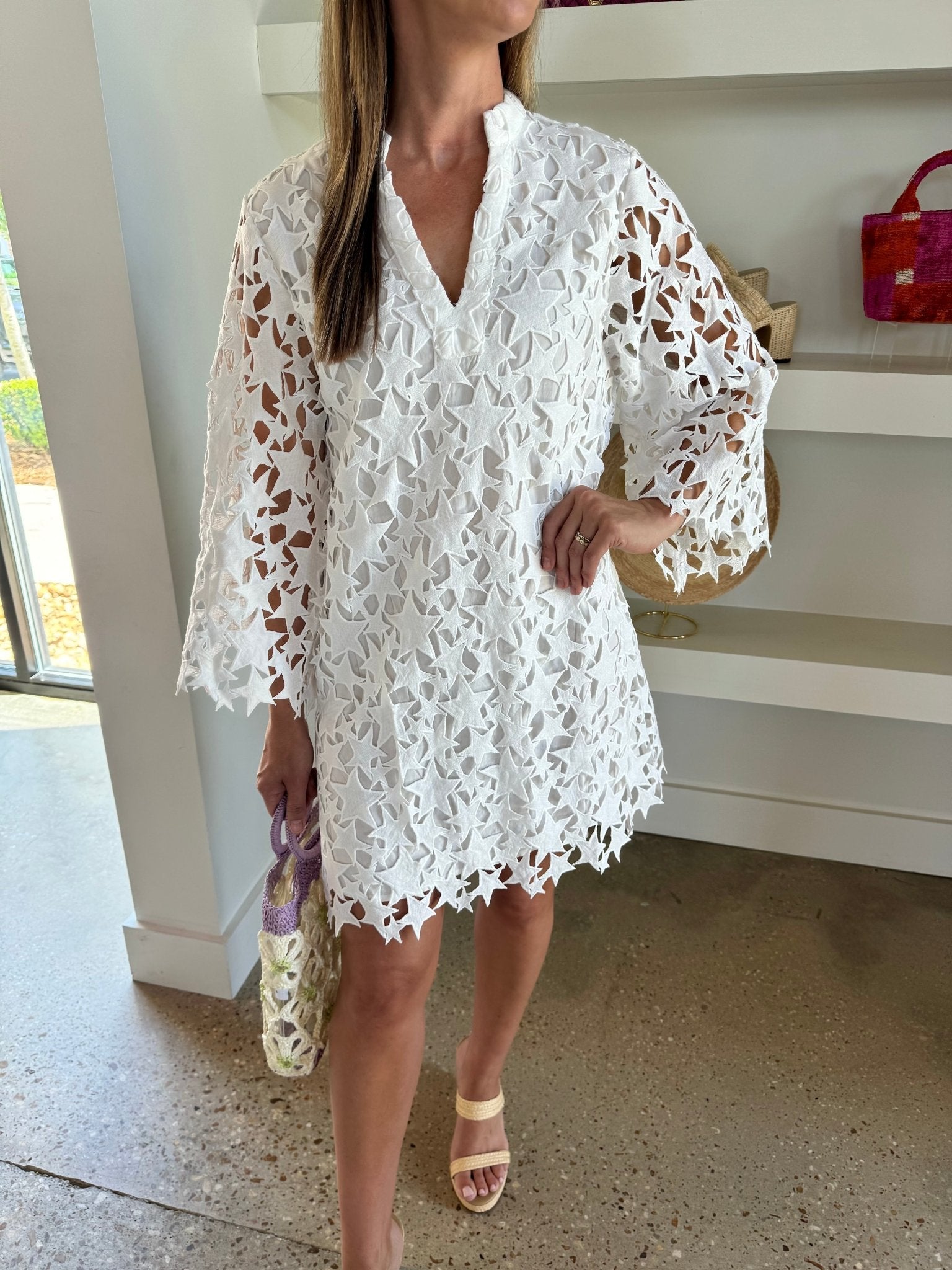 White Star Lace Courtlyn Dress - Amor Lafayette