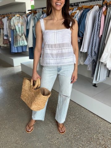 White Viviana Tank - Amor Lafayette