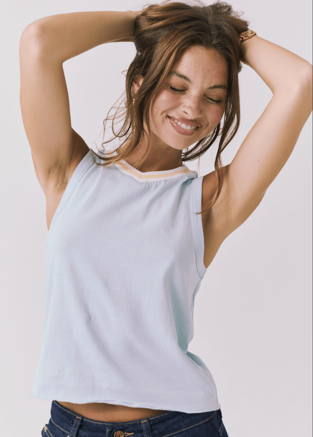 White/Mineral/Butter Monette Tank - Amor Lafayette