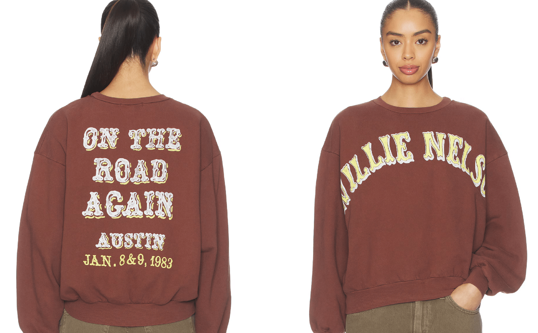 Willie Nelson in Austin Oversized Crew Sweatshirt - Amor Lafayette