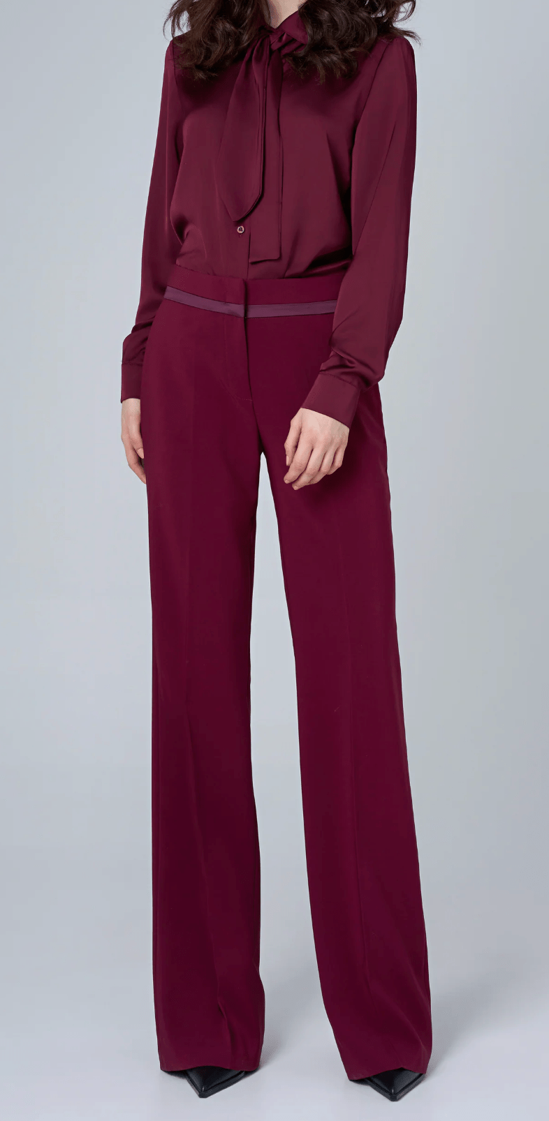Wine Woven Pant - Amor Lafayette