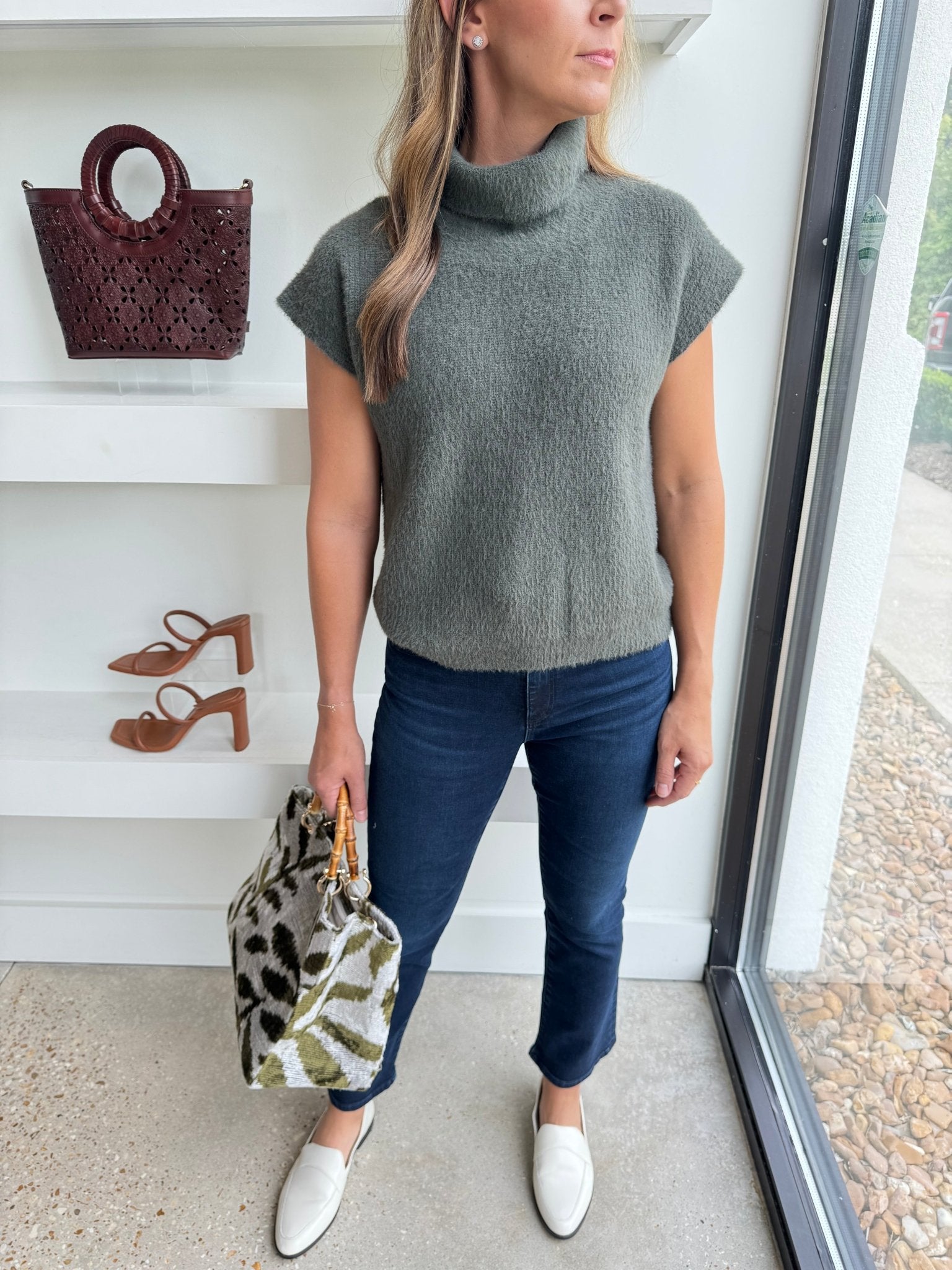 Winter Moss Jack Sleeveless Sweater - Amor Lafayette