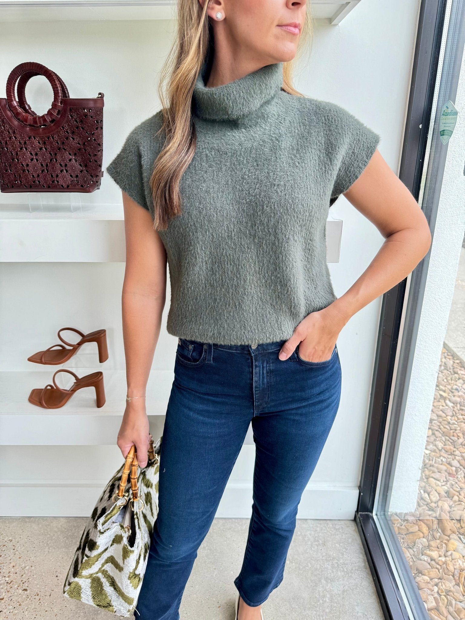 Winter Moss Jack Sleeveless Sweater - Amor Lafayette