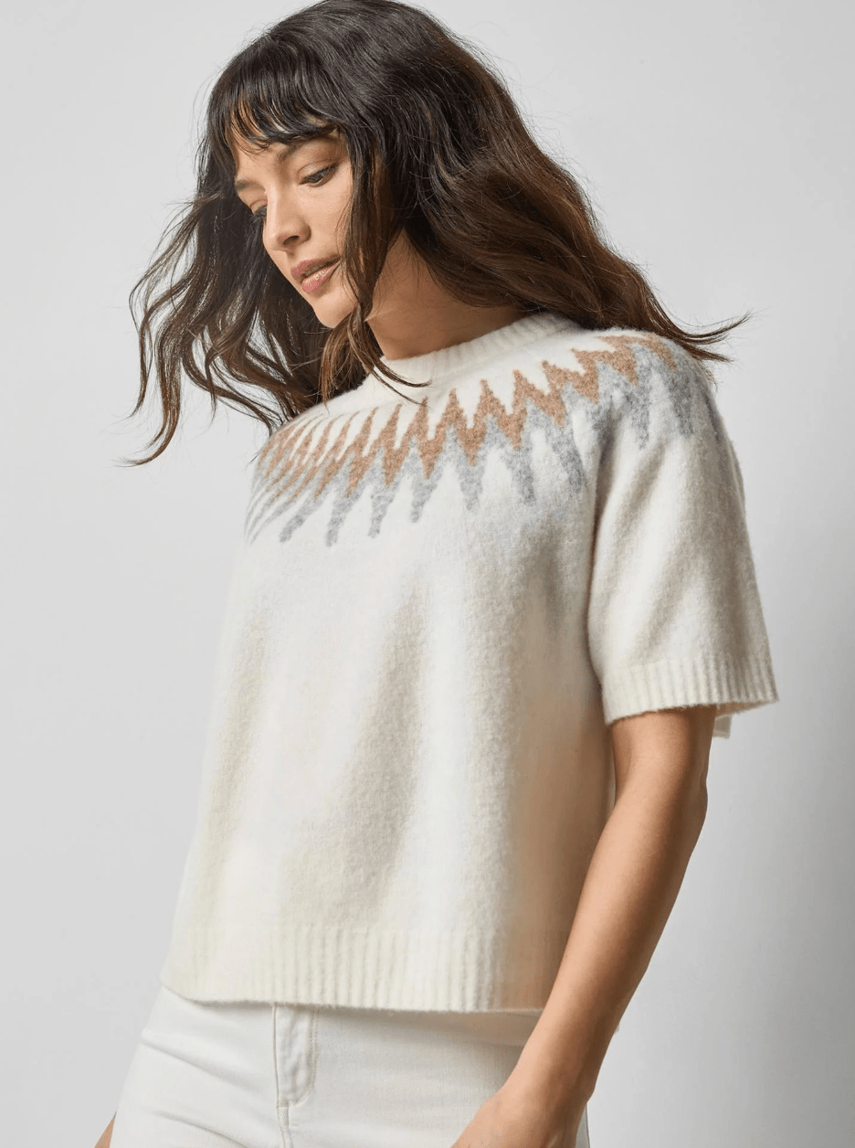 Winter White Fairisle Sweater - Amor Lafayette