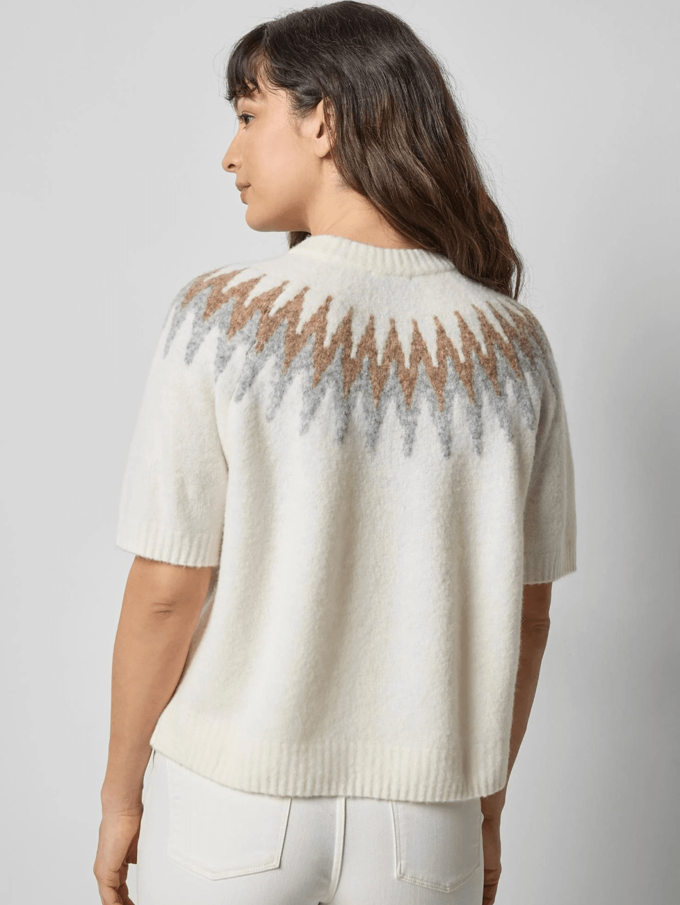 Winter White Fairisle Sweater - Amor Lafayette