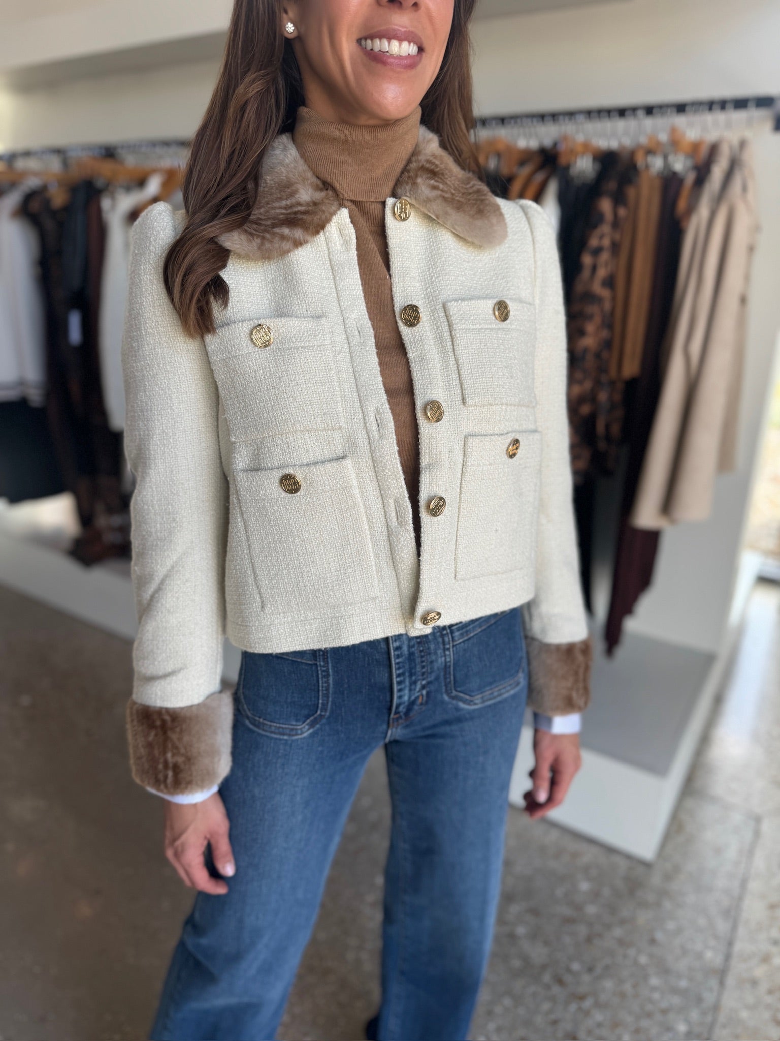 Winter White Lady Jacket - Amor Lafayette