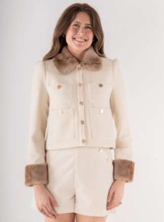 Winter White Lady Jacket - Amor Lafayette