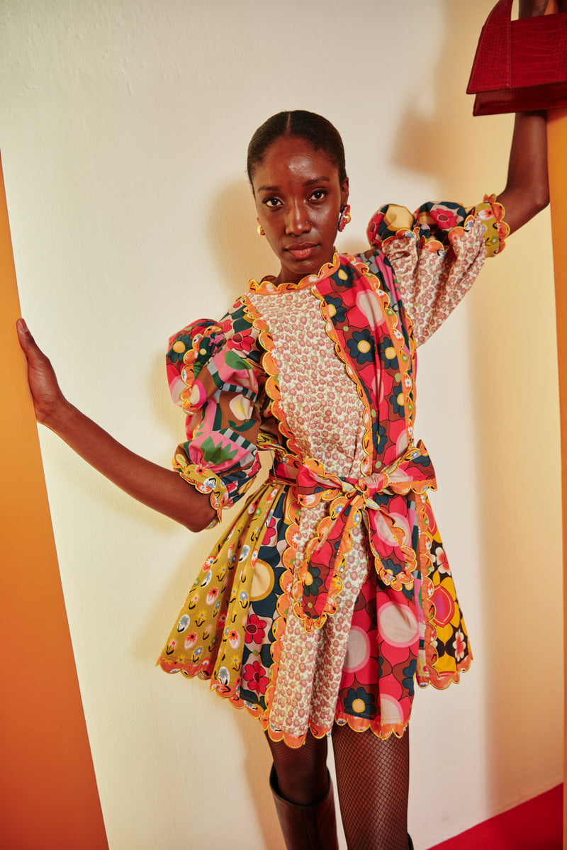 Multi Canari Dress