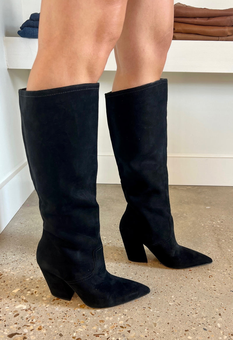 Black Suede Nathen Boot